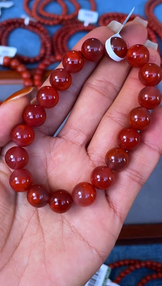 未镶嵌手串南红玛瑙N21凉山瓦西料原矿玫锦单圈