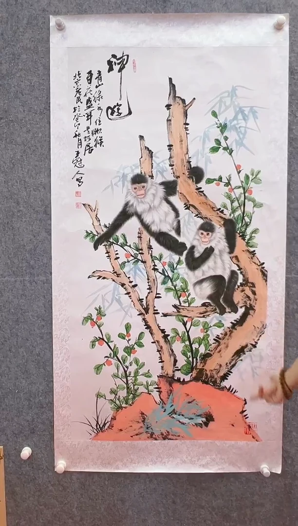 【闪购商品】绘画王冠人-8平尺工笔-国画作品