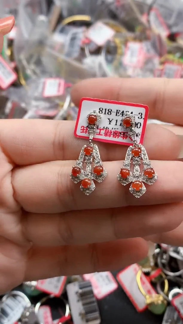 银S925镶嵌戒指翡翠天然A货缅甸翡翠