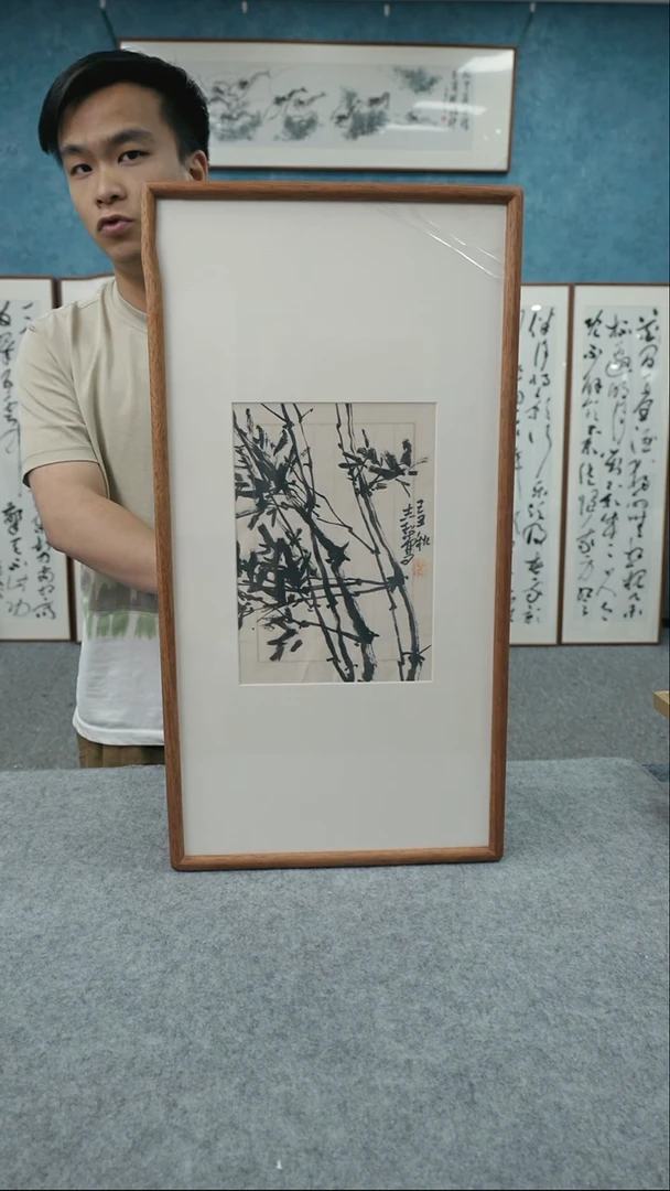 国画33*66郑志超老师花鸟带框