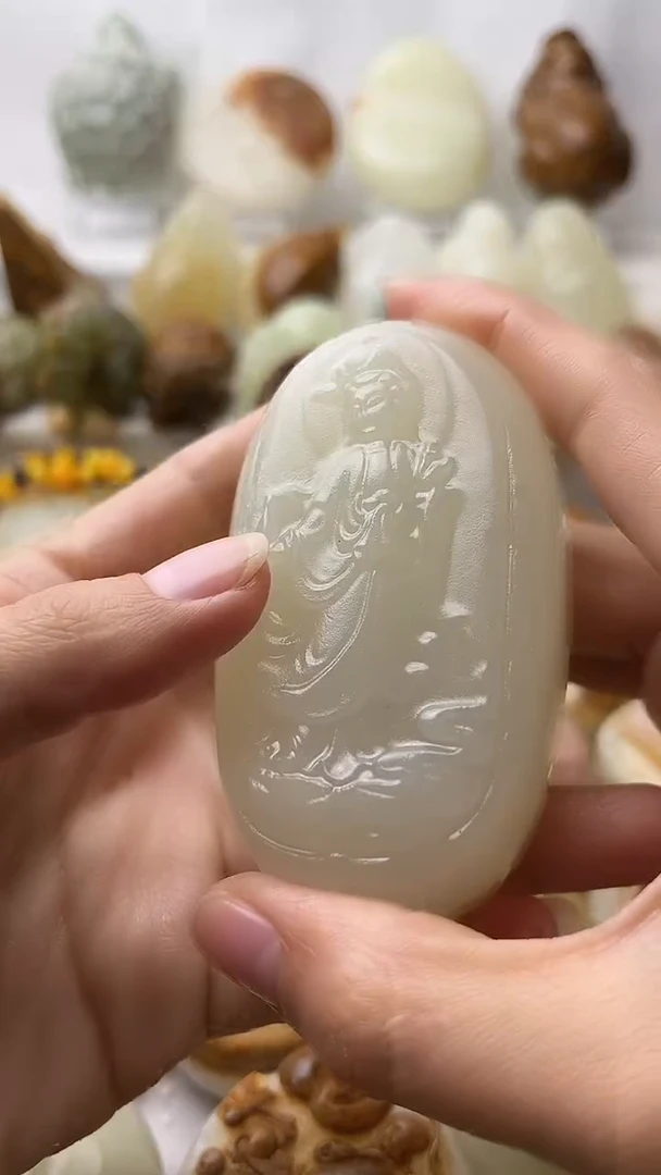 石材古青石棉纹正常不退换观音