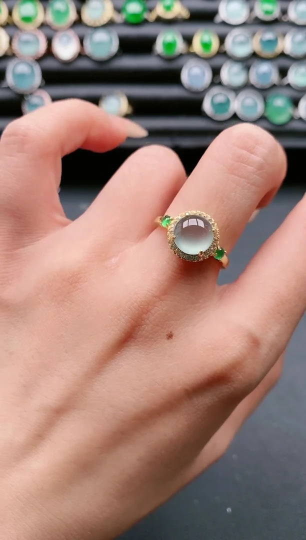 【闪购商品】翡翠戒指银S925镶嵌111111