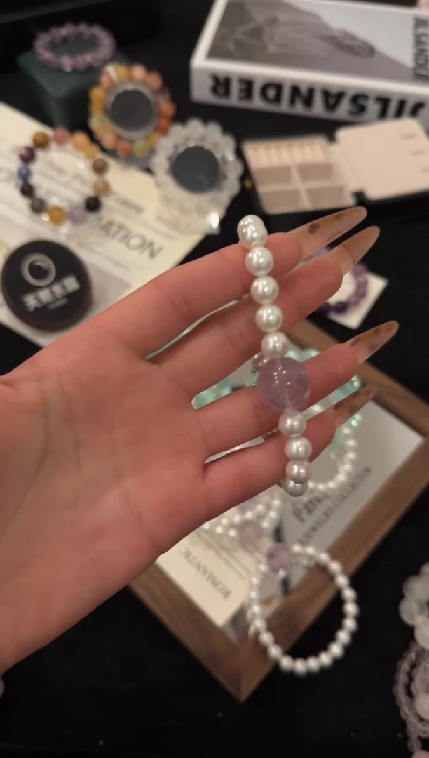 未镶嵌手链水晶紫水晶x3562