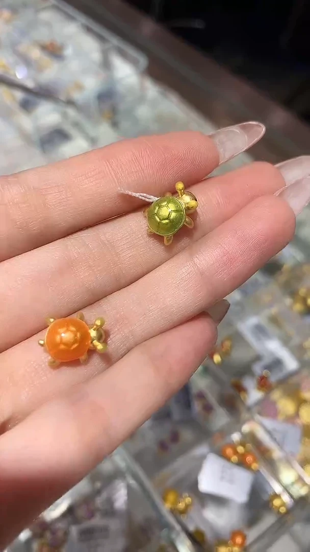 【闪购商品】定制足金吊坠(不含链)乌龟吊坠多样性发一