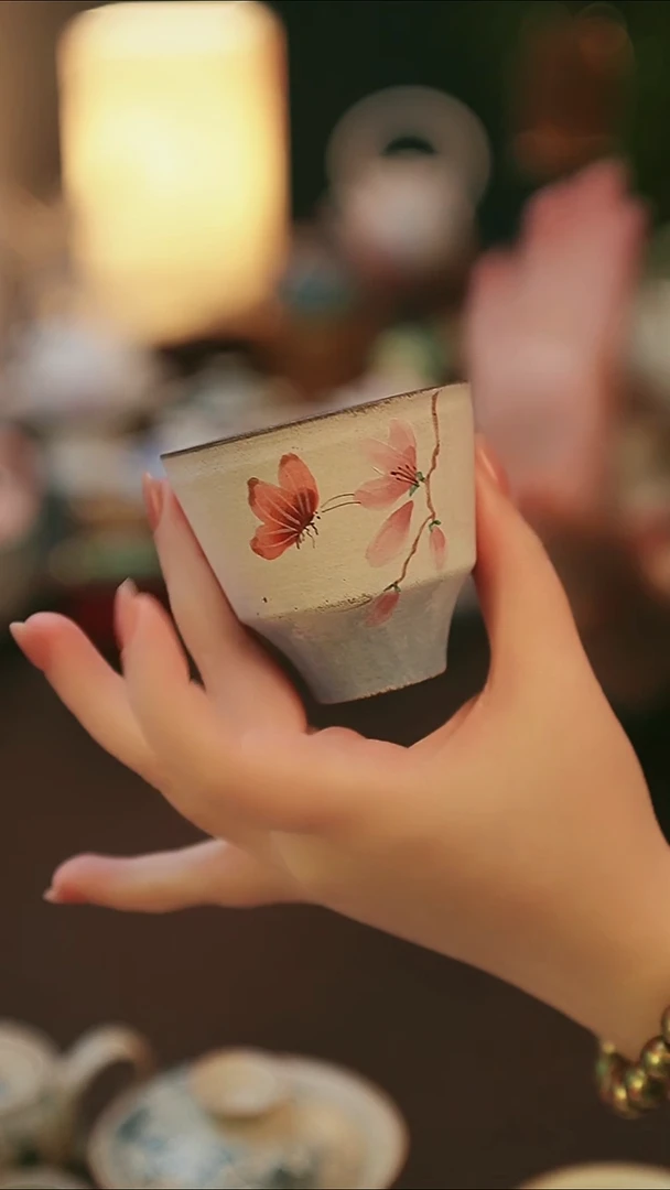 青云茶斋陶瓷茶具玉兰娇杯