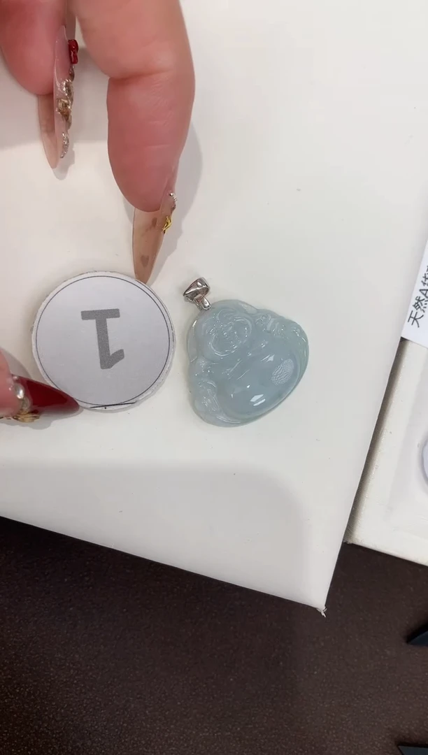 颈饰银S925镶嵌翡翠天然缅甸a货翡翠