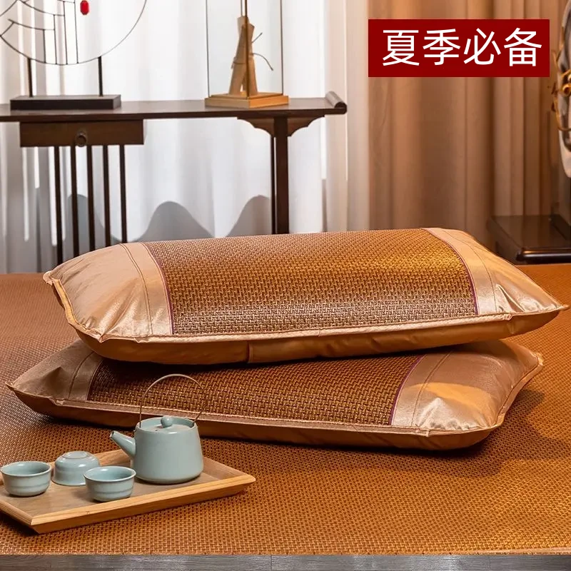 夏天凉枕套枕席清凉藤编高品质夏季藤枕套降暑神器凉席冰丝枕头套