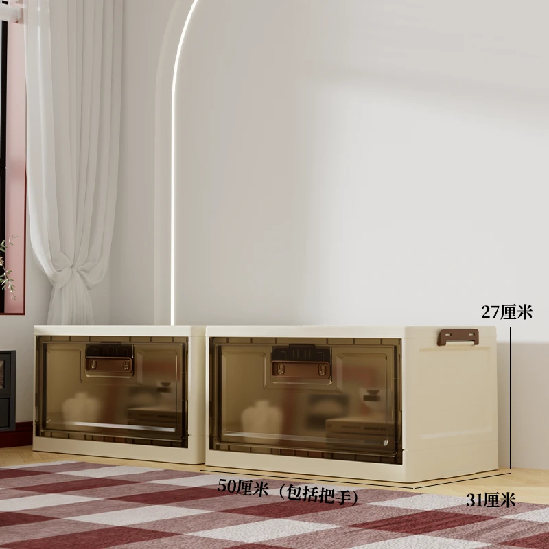 RY【50cm直径】双开门家用客厅多功能移动零食简约储物柜免安装折叠