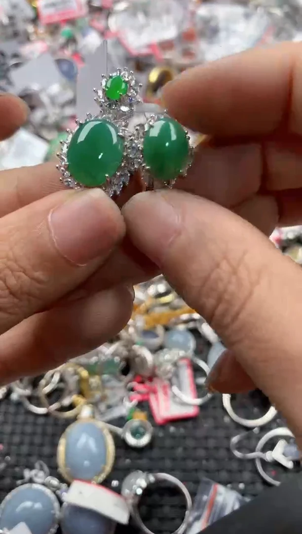 银S925镶嵌戒指翡翠13                6