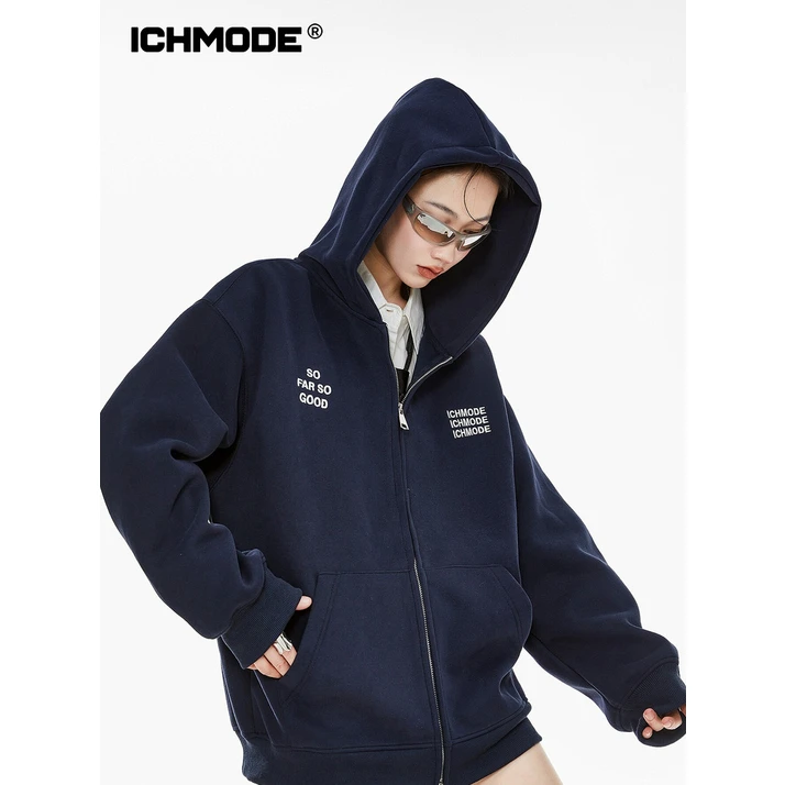 ICH MOD美式高街连帽外套春季开衫卫衣春秋长袖运动时尚休闲百搭