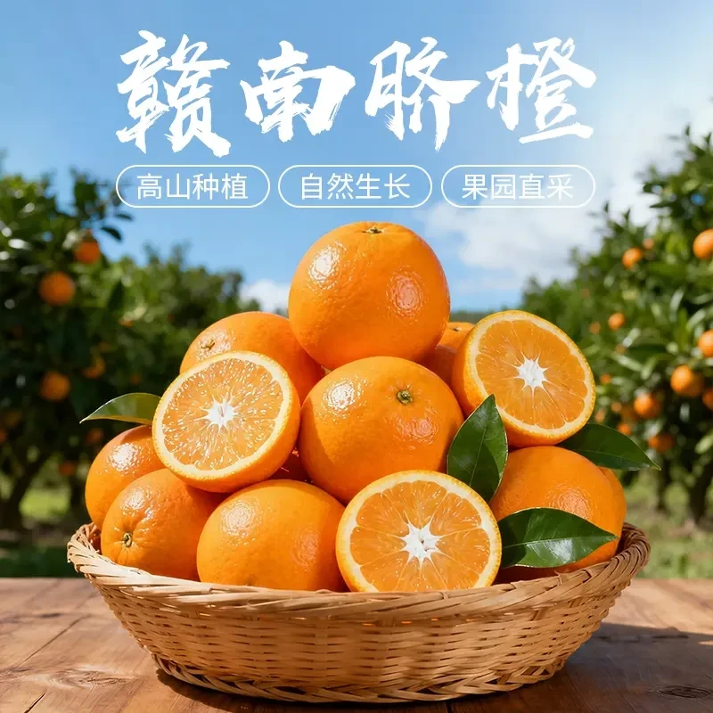 【试吃三个】江西正宗赣南脐橙当季水果产地直发果园直发坏果包赔L