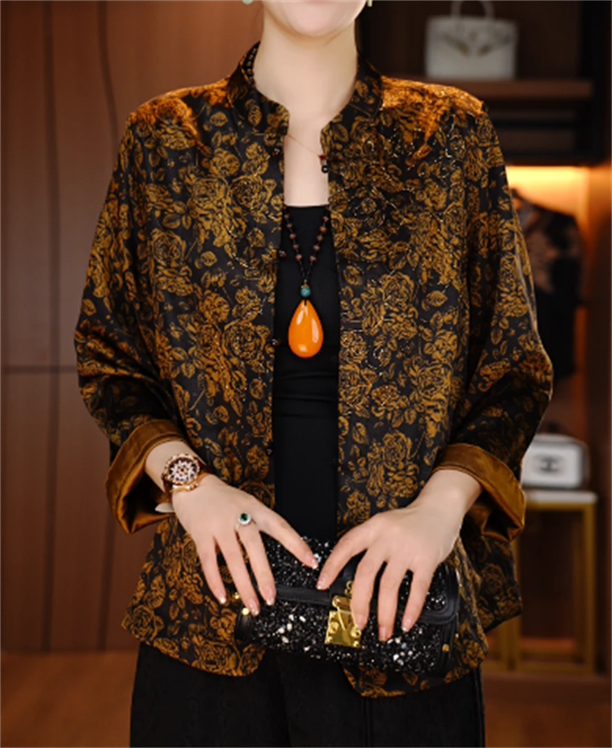 薄款宽松型印花夏季衬衫气质小衫春夏显瘦女装外套V25G165