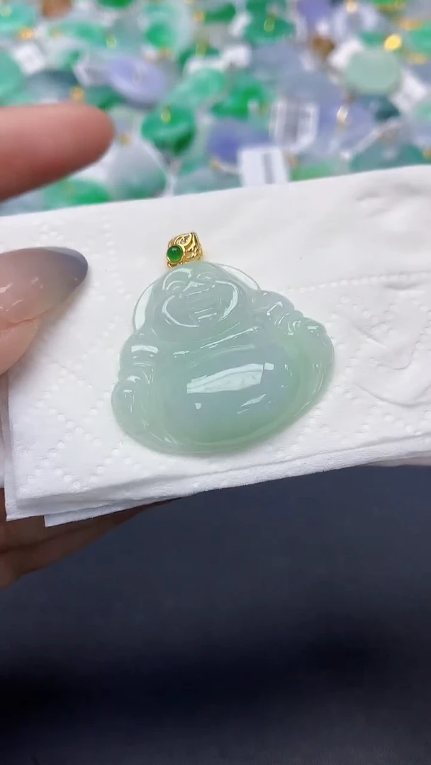 翡翠未镶嵌颈饰天然缅甸a货翡翠