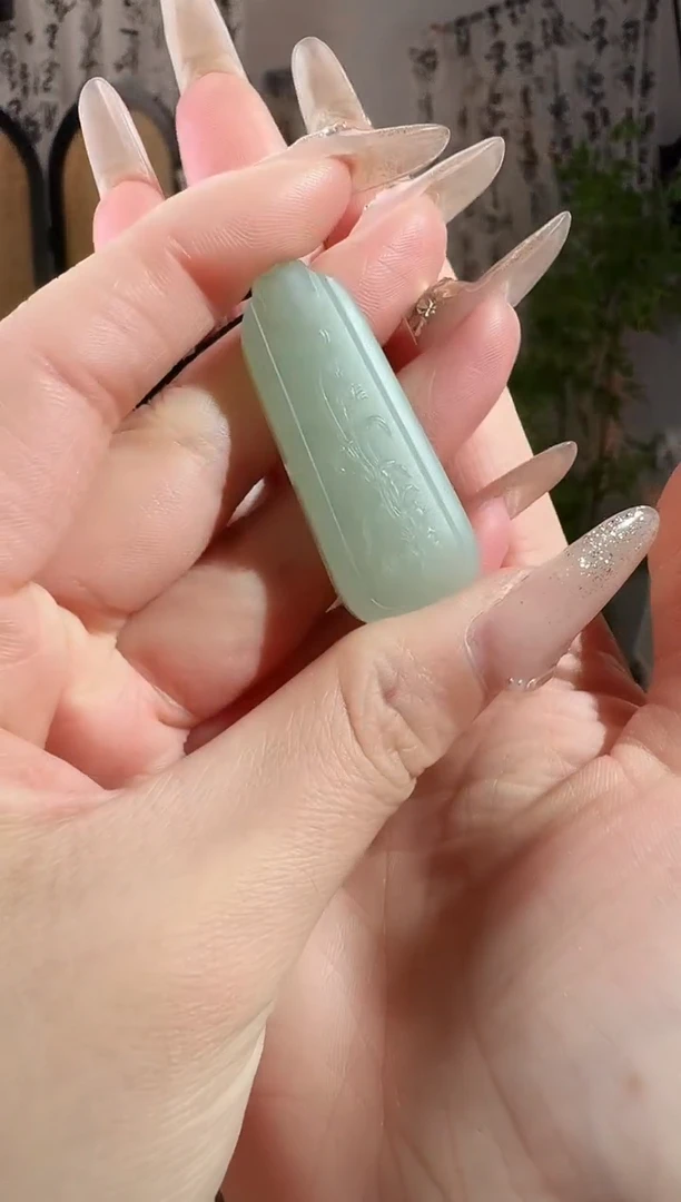 颈饰未镶嵌和田玉竹节牌