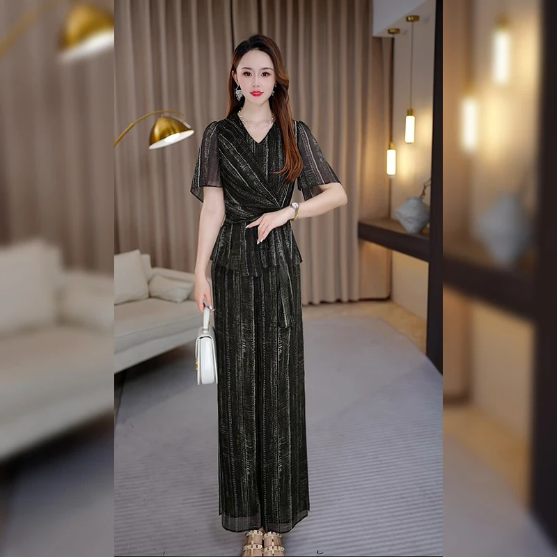 拉夏贝尔轻奢小众高级感穿搭职业套装女2025夏季贵妇时尚洋气减龄