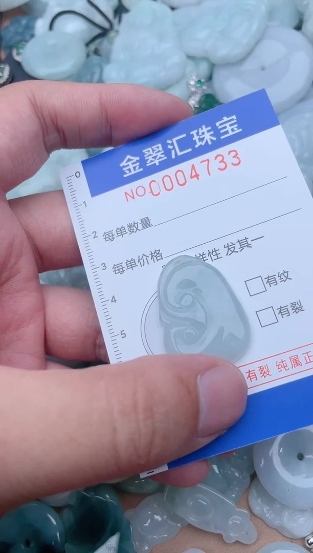 翡翠未镶嵌颈饰4733