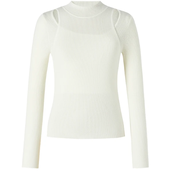 时尚百搭长袖气质设计感毛针织衫Y733306707