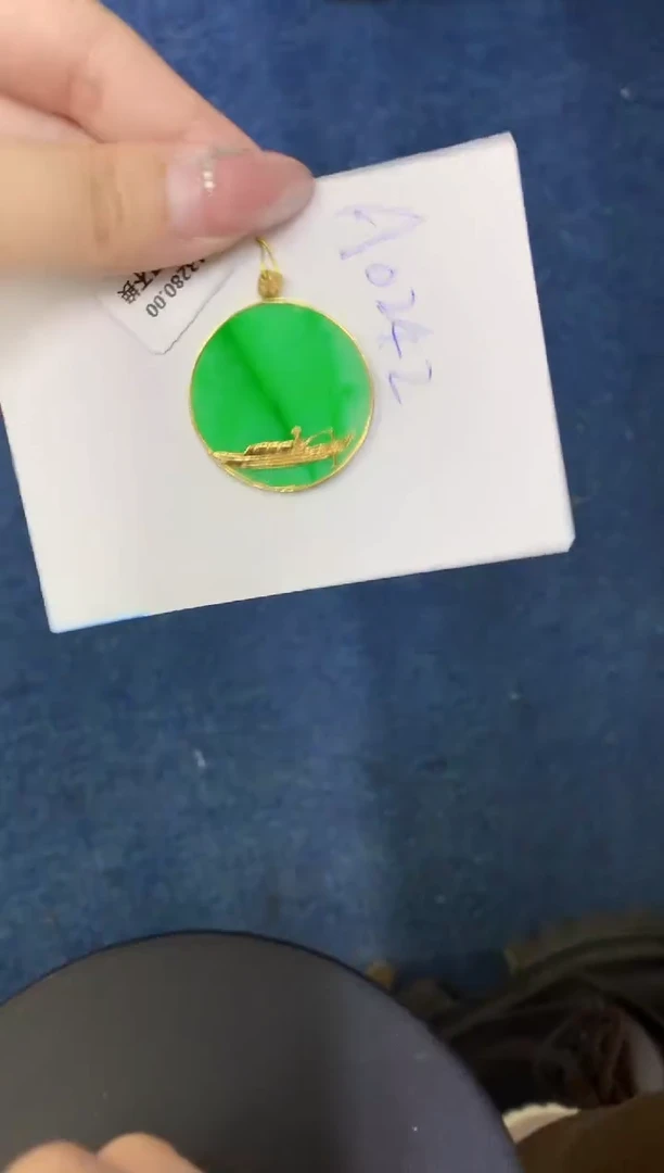 【闪购商品】翡翠颈饰18K金镶嵌45645664645645