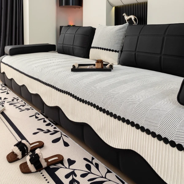 麦颜2025新款皮沙发专用四季通用沙发垫轻奢高级感固定防滑盖布巾