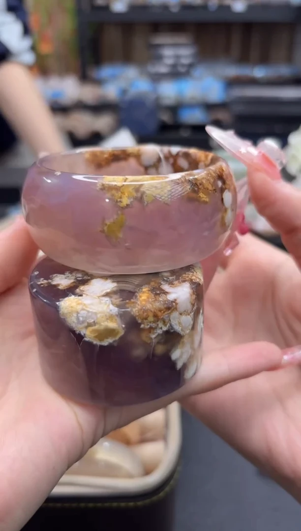 未镶嵌手镯石英质玉?****糖198(58圈赠送镯心)立体感铁锈花花