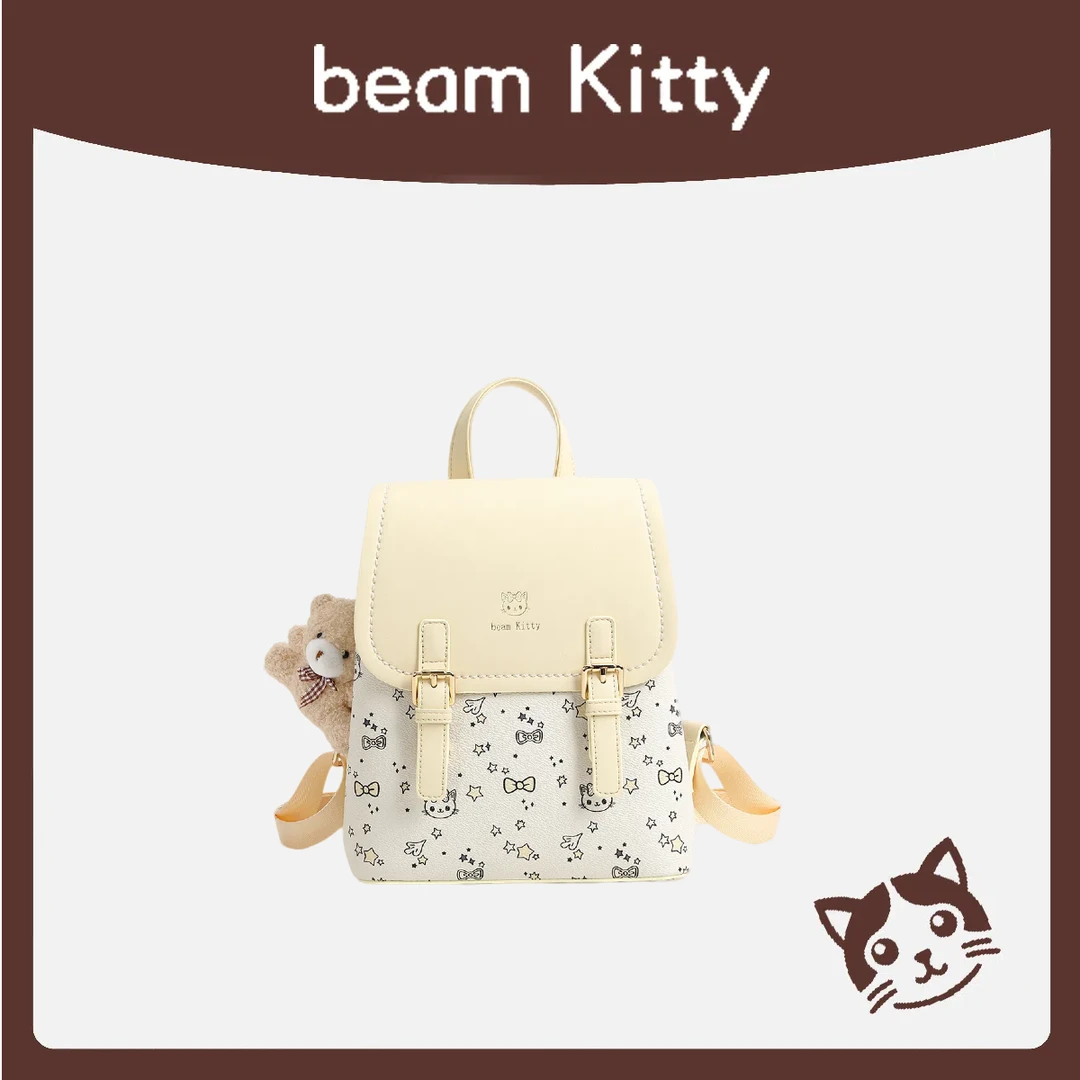 【GLi-婉瑜甄选】「守护甜心」时尚可爱印花百搭大容量双肩包-0752