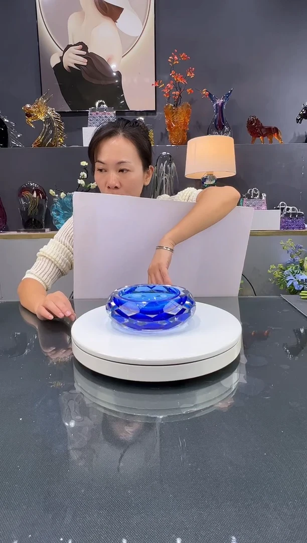 琉璃水晶琉璃烟灰缸1个