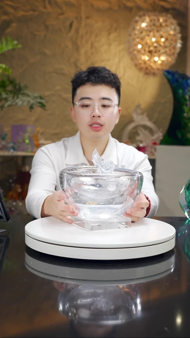 手工艺品琉璃福利净色设计款果碗