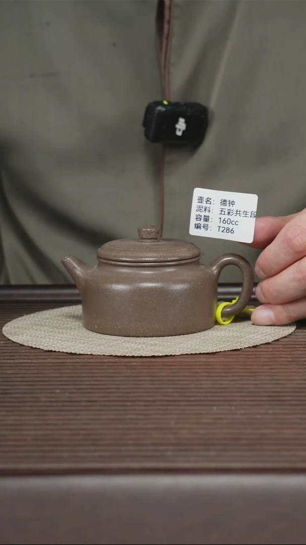 茶壶紫砂T286 五彩共生矿 德钟 160cc