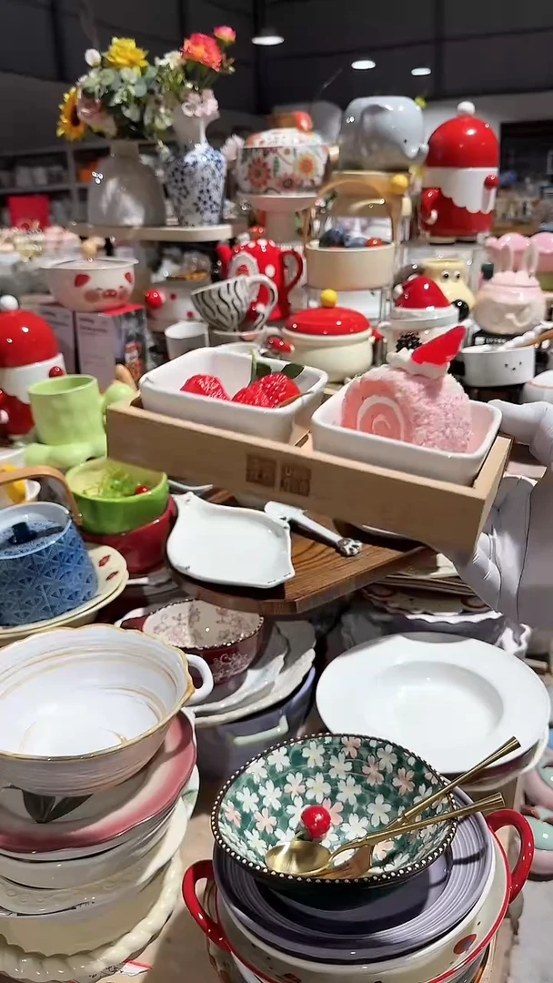 陶瓷方碗木托盘3件套微瑕 凑满20元包邮