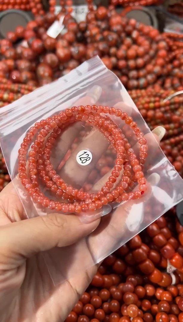 未镶嵌手串南红玛瑙4+