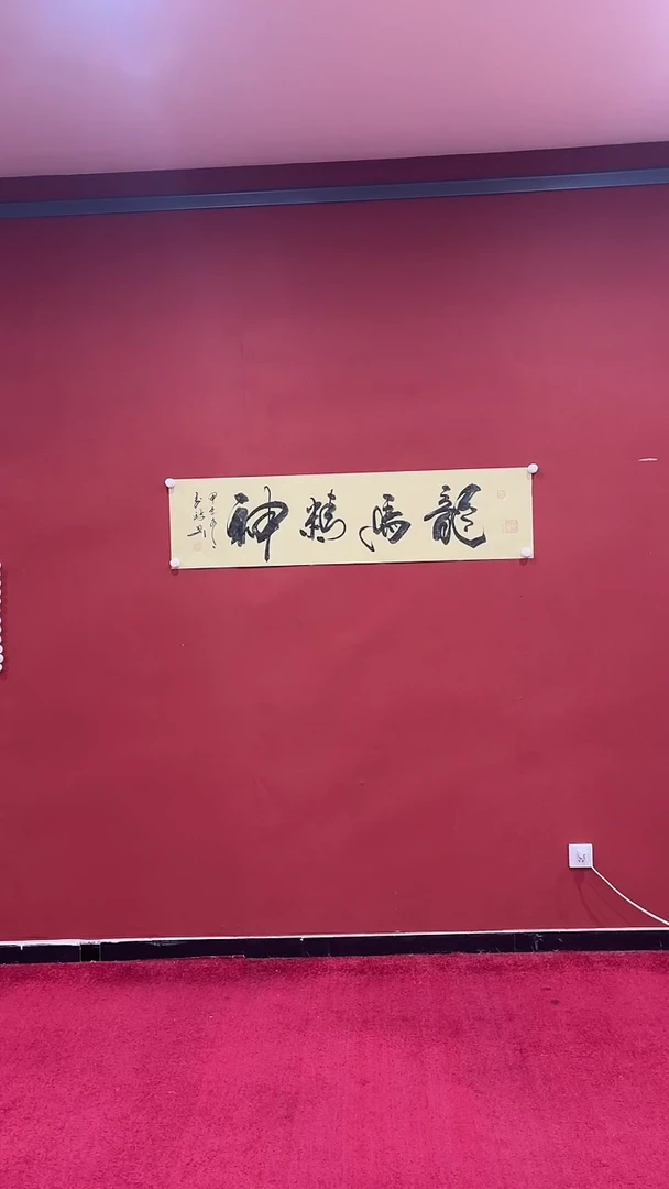 【闪购商品】书法蒙 李政 龙马精神 四尺条 证书锦筒