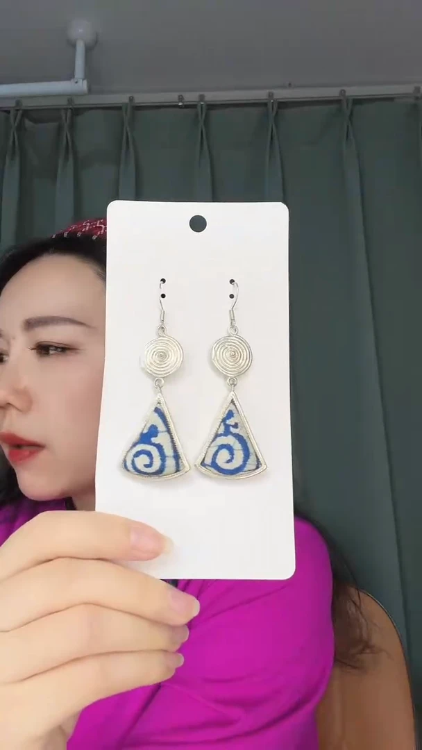 纯铜锆石合金耳环