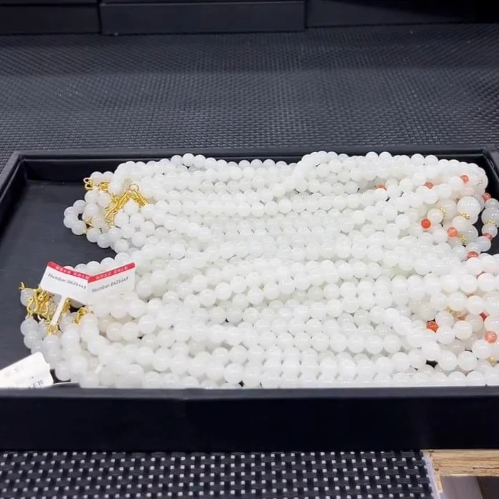 和田玉DIY项链 约8mm（多样性发一件）601