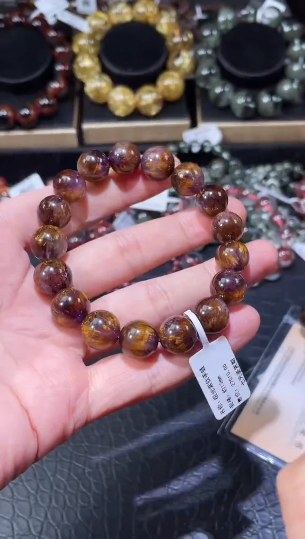 未镶嵌手链水晶紫*极光紫钛手链