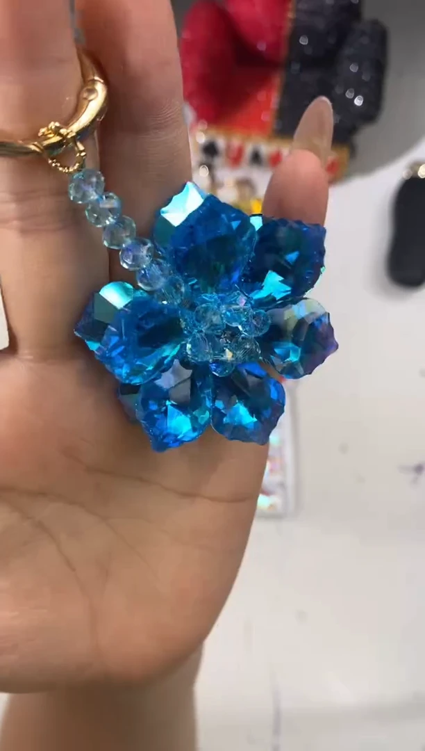 玻璃0304有钱花材料包1套初恋蓝