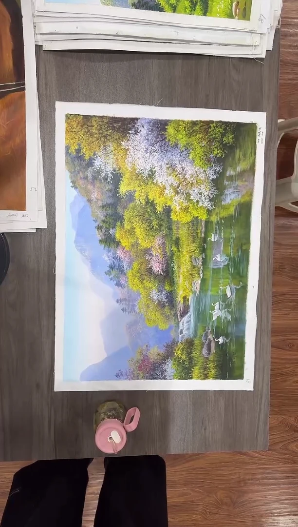 油画【50号】约50*70cm丨朝鲜原创纯手绘孤品油画丨顺丰包邮