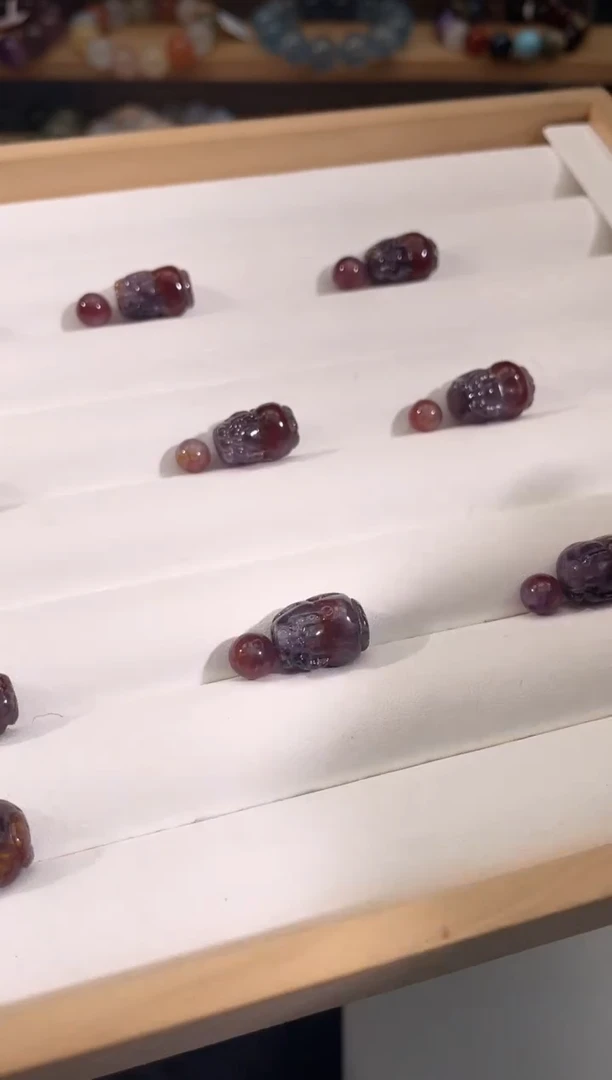 水晶手链未镶嵌极光貔貅+小圆珠配件多样性发一