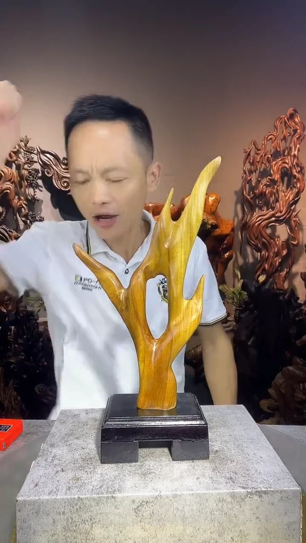 金丝楠同*人小叶桢楠随行摆件4