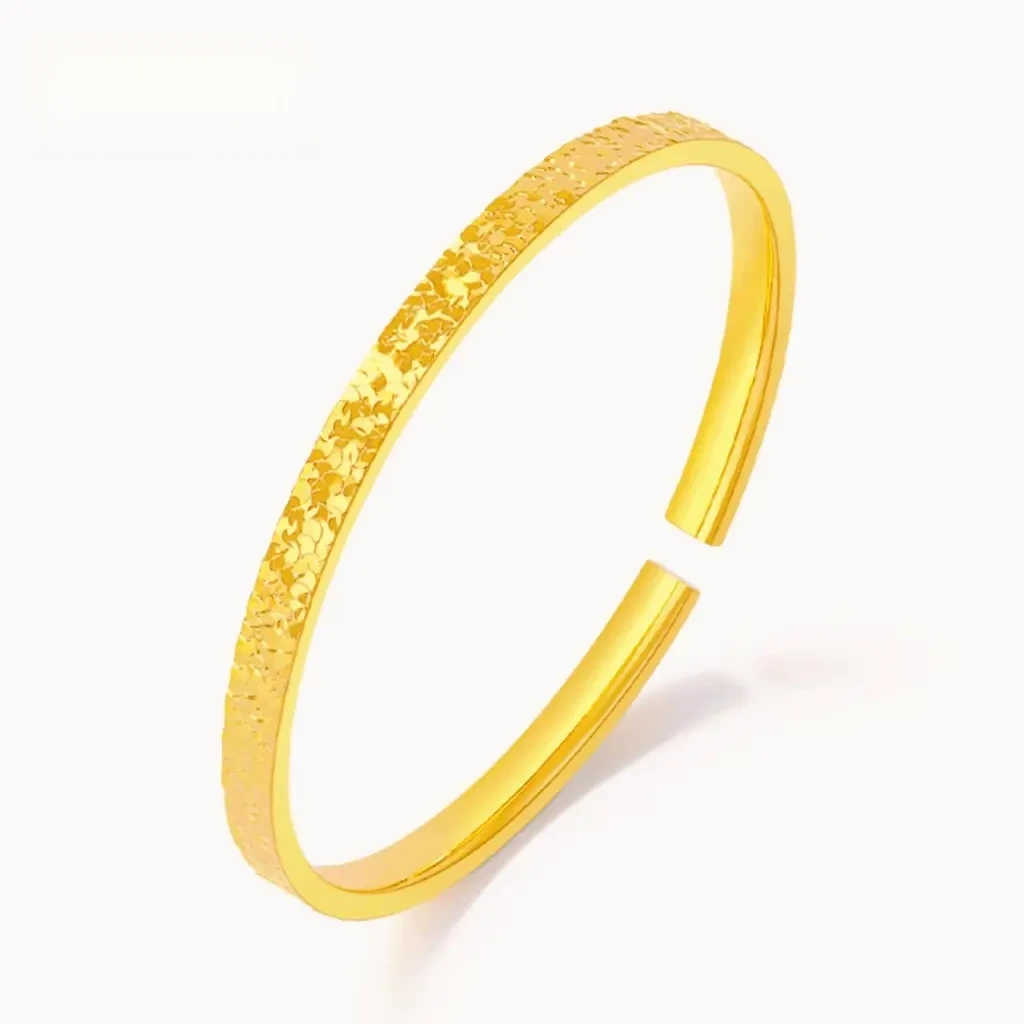 足银手镯 新款爆闪碎冰冰足银手镯时尚百搭送女友新年礼物