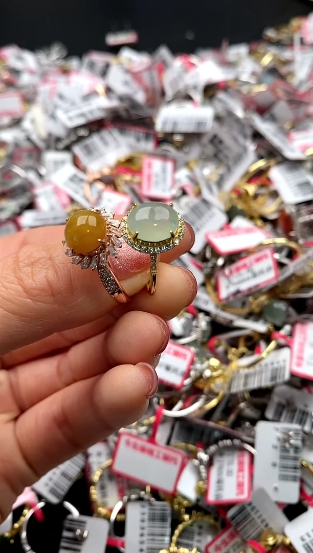 【闪购商品】翡翠戒指银S925镶嵌2222222   6