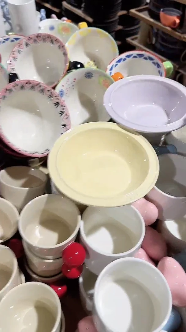 陶瓷2个草帽碗微瑕 凑满20元包邮