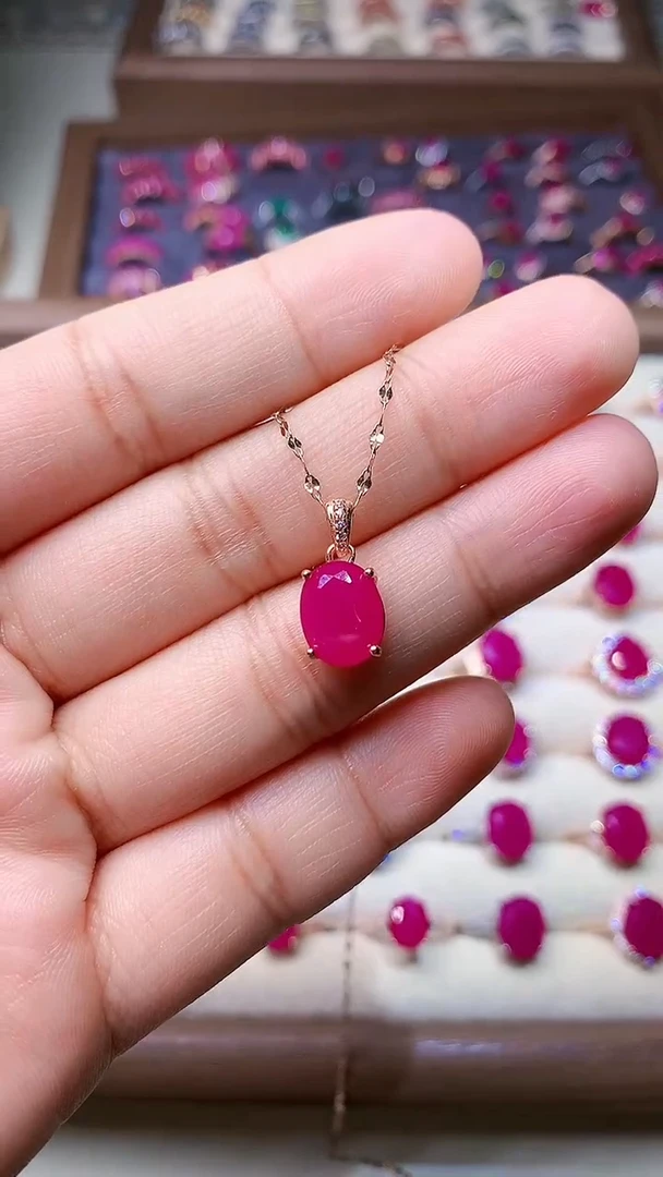 【闪购商品】红宝石颈饰银S925镶嵌000