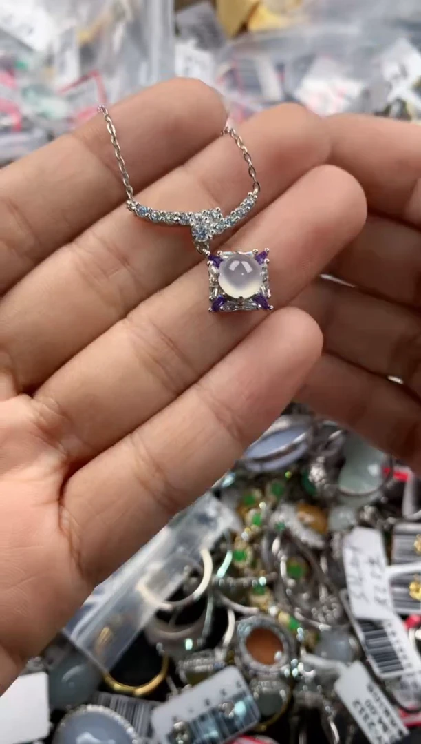 银S925镶嵌戒指翡翠555             1