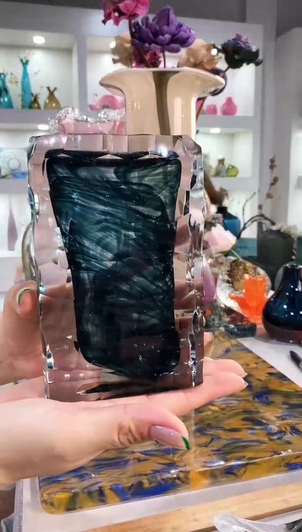 帅*慕忆家手作琉璃花瓶 蓝