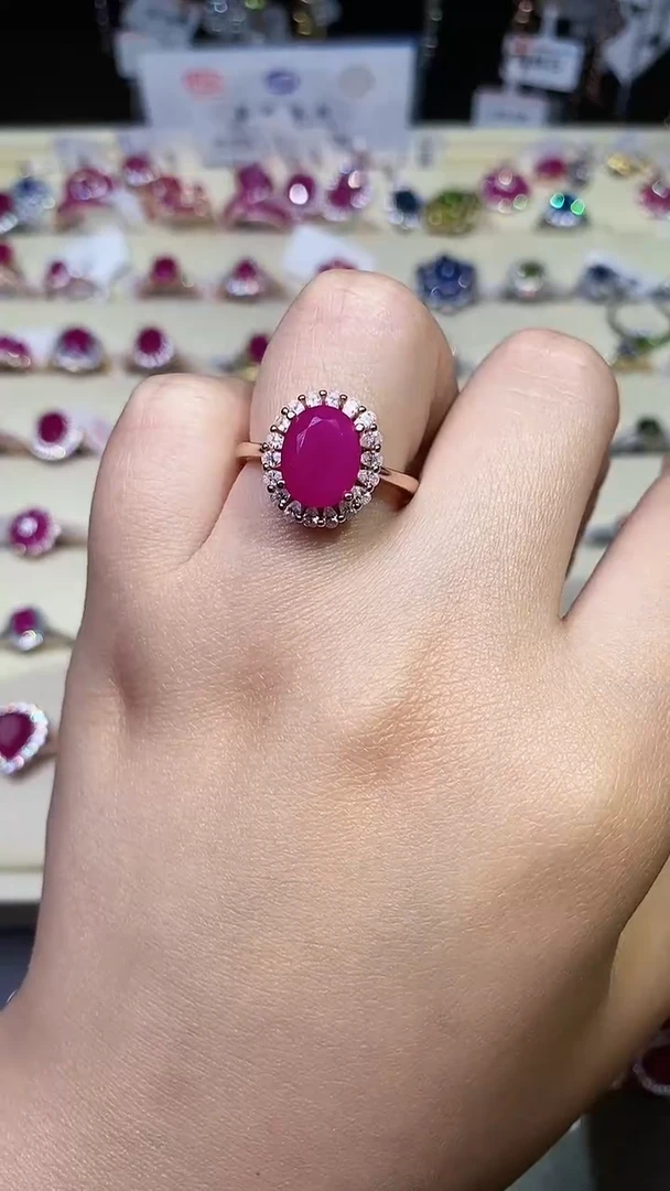 【闪购商品】红宝石戒指银S925镶嵌.......