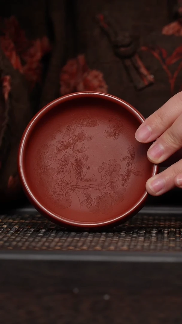 【闪购商品】紫砂茶杯福利紫砂九鱼图