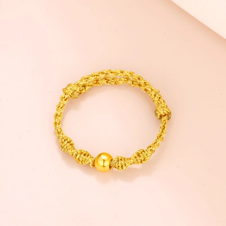 【小云专属】 足金999饰品 足金金珠编绳 BP 5181