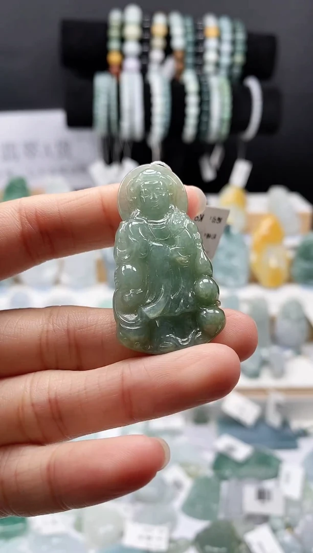 吊坠(不含链)未镶嵌翡翠139站观音