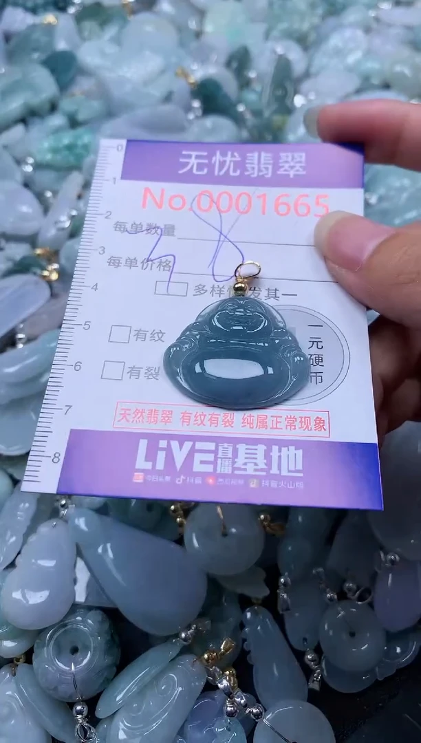 翡翠未镶嵌吊坠(不含链)1665