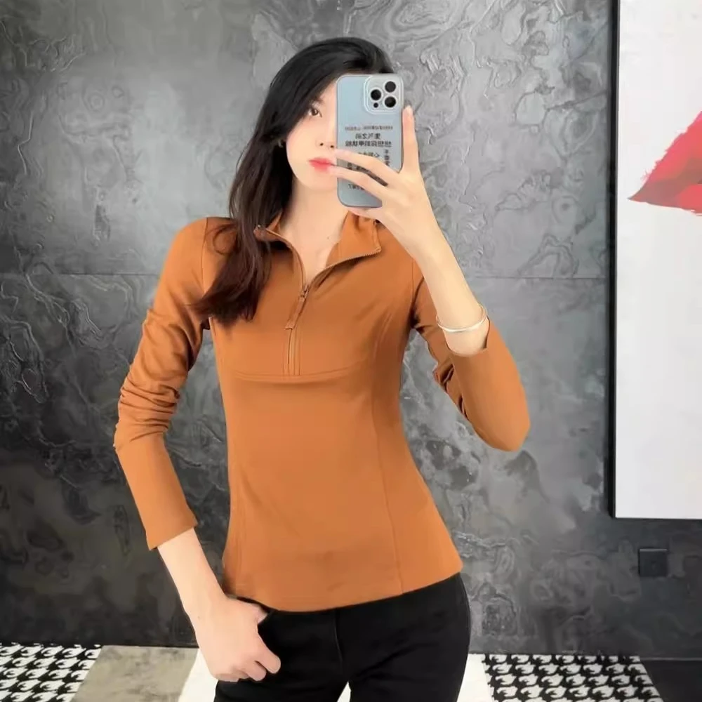 【商场同款】新款连帽半拉链卫衣时尚休闲百搭秋冬纯色上衣打底